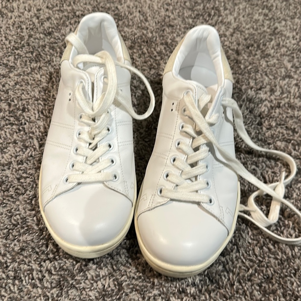 Isabel Marant BART LOGO LEATHER SNEAKERS